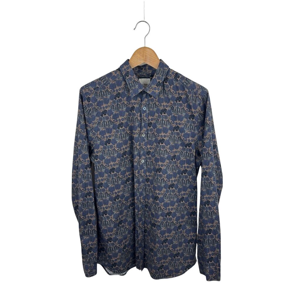 Paul Smith Printed Cotton Button Down Shirt 16"
